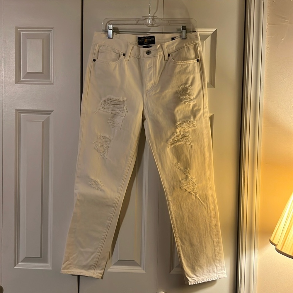 Lucky Brand White Ripped Jeans